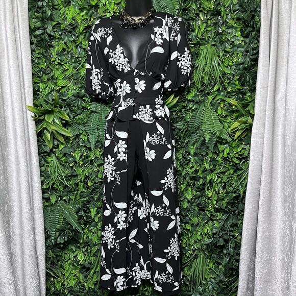 EXPRESS Tops Women‎ Small Black White Hi Low Hem Peplum Layered Blouse 2496 - Picture 6 of 8